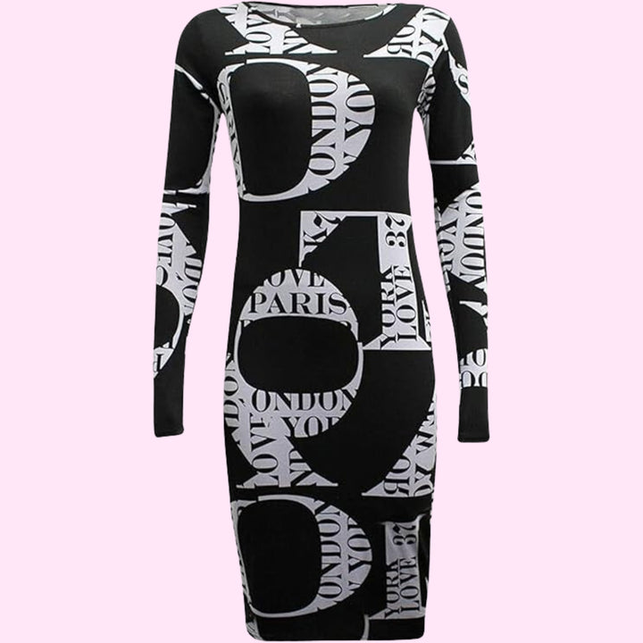 Long Sleeve Bodycon Midi Dress