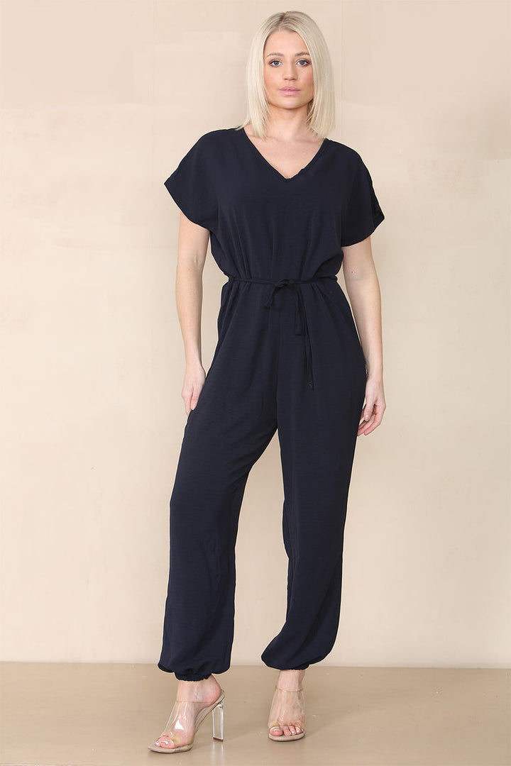 Tie Waist Stylish Harem Jumpsuit