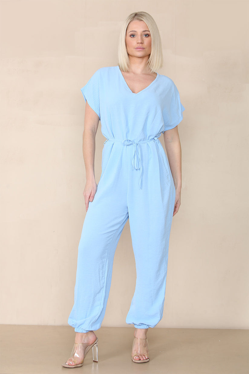 Tie Waist Stylish Harem Jumpsuit