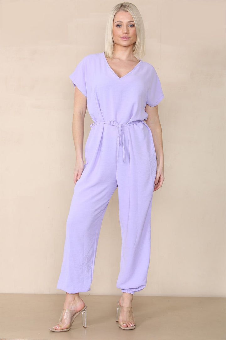 Tie Waist Stylish Harem Jumpsuit