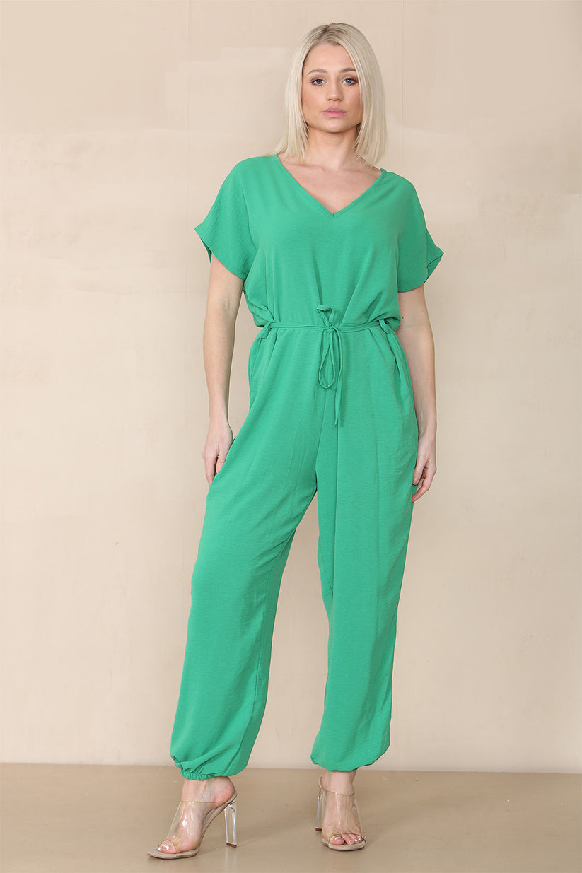 Tie Waist Stylish Harem Jumpsuit