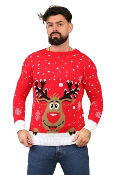 Mens Rudolph Christmas Xmas Jumper
