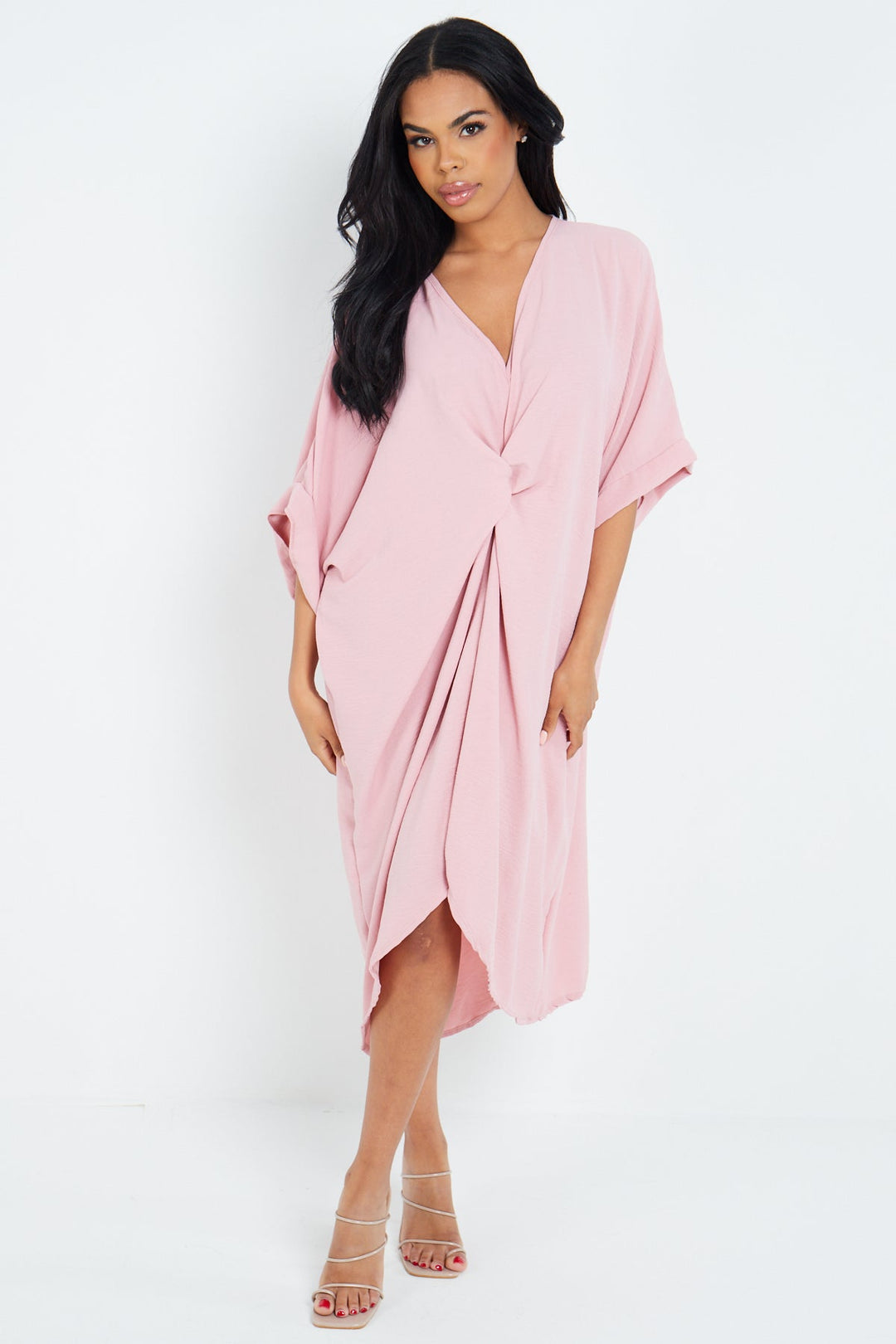 Tie Knot Twist Midi Dress