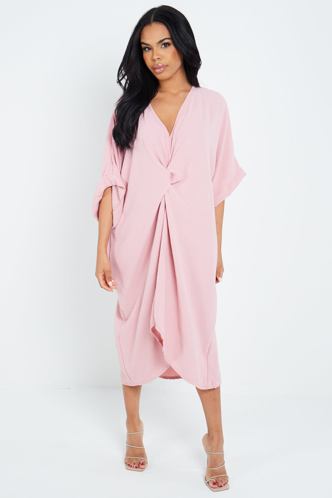 Tie Knot Twist Midi Dress