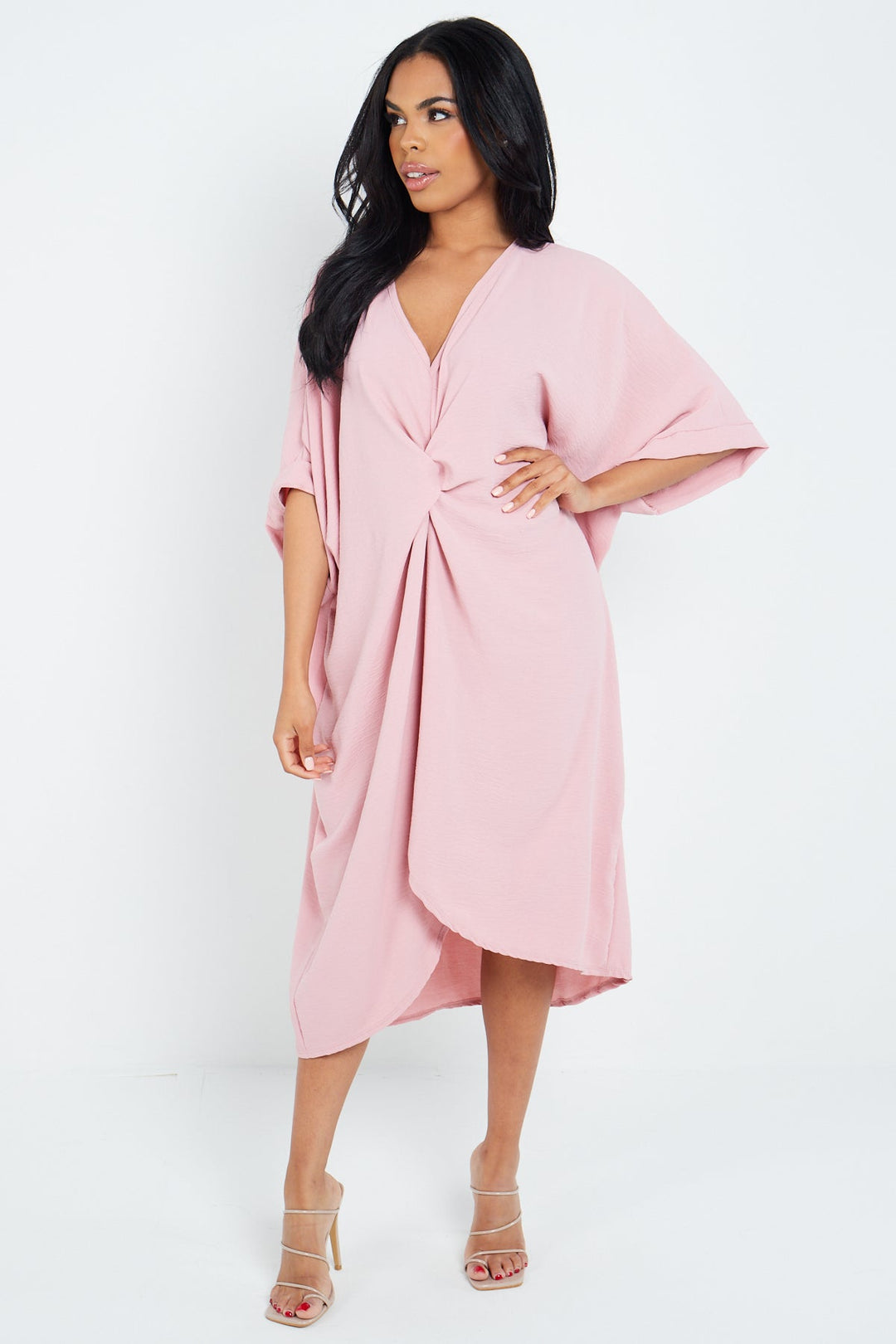 Tie Knot Twist Midi Dress