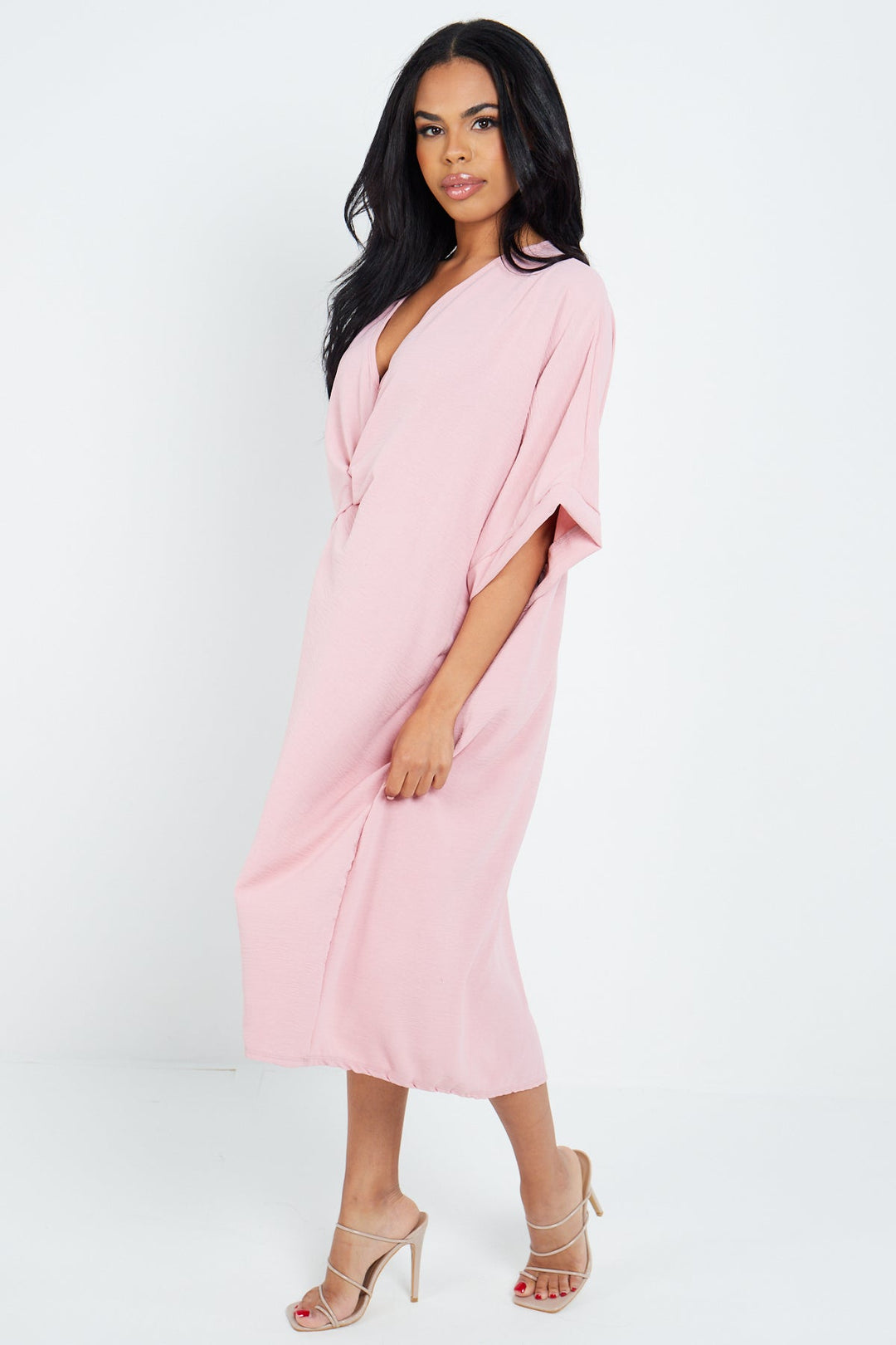 Tie Knot Twist Midi Dress