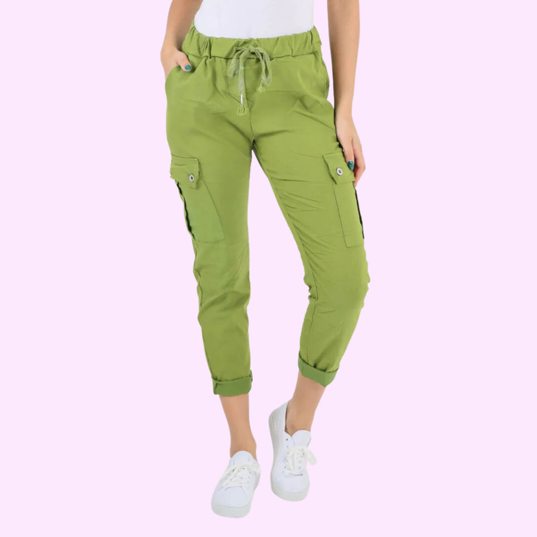 Italian Drawstring Waistband Magic Cargo Trouser New Colors