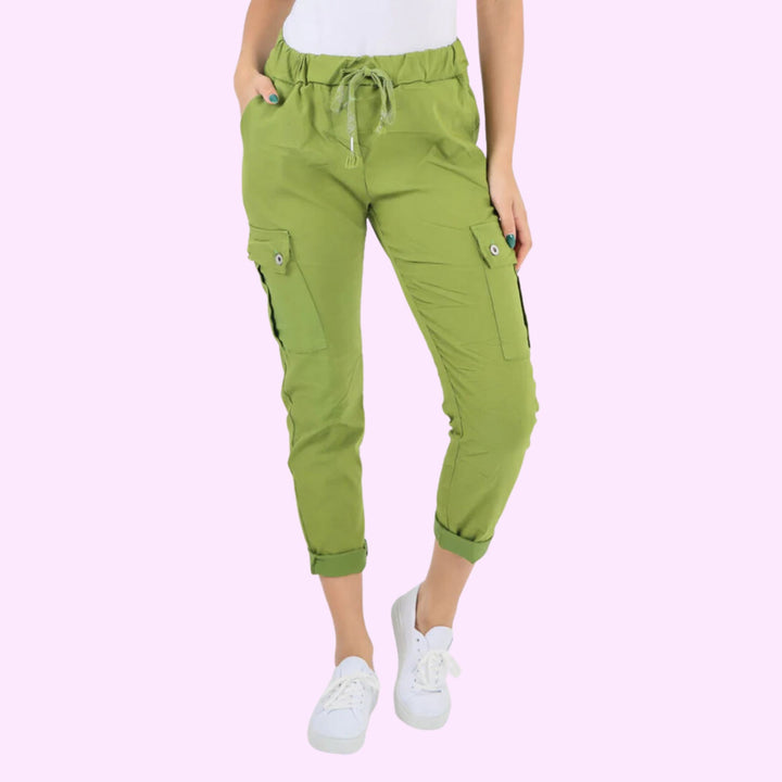 Italian Drawstring Waistband Magic Cargo Trouser