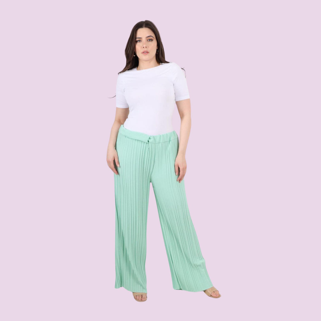 Pleated Elasticated Waist Trouser