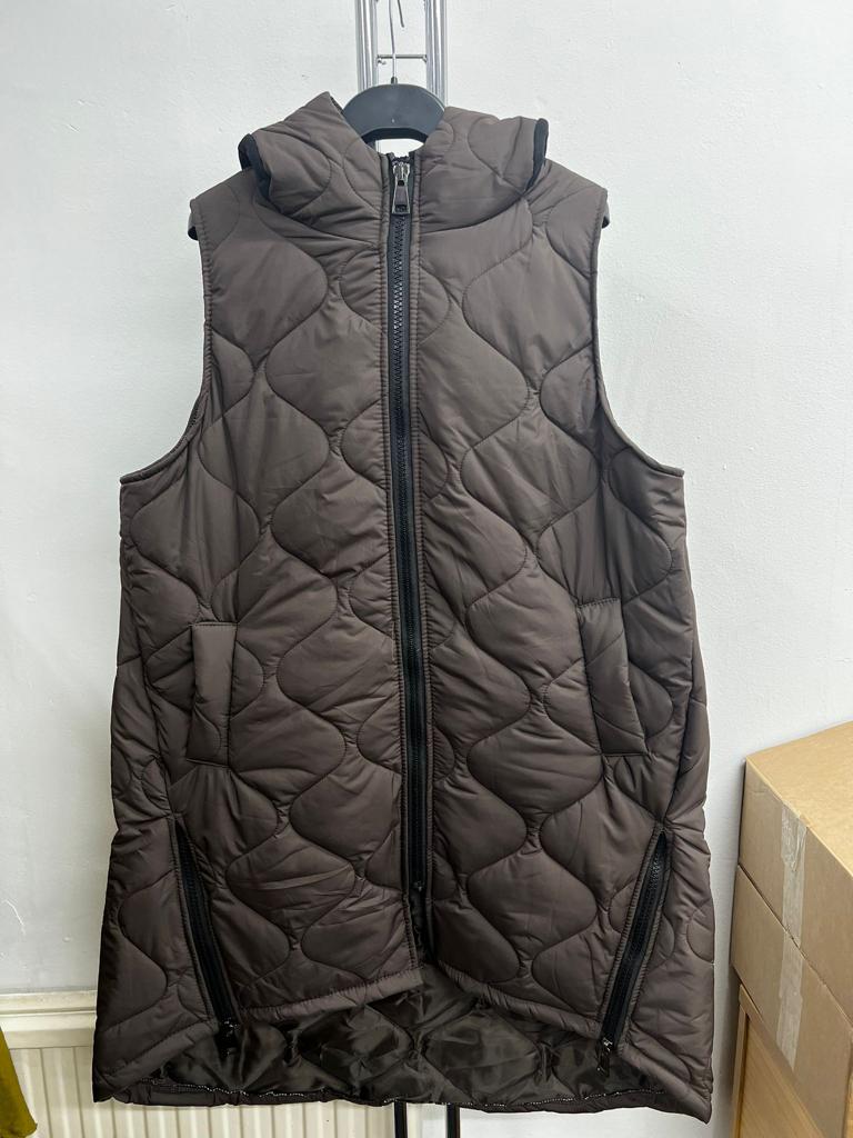 Italian Puffer Zip Up Polyester Gilet