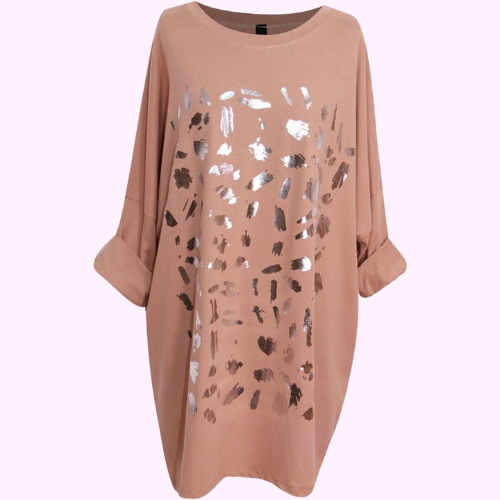 Italian Leopard Print Tunic Top