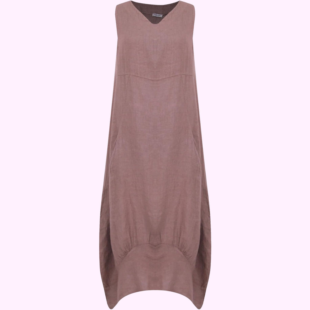 Sleeveless V-Neck Linen Maxi