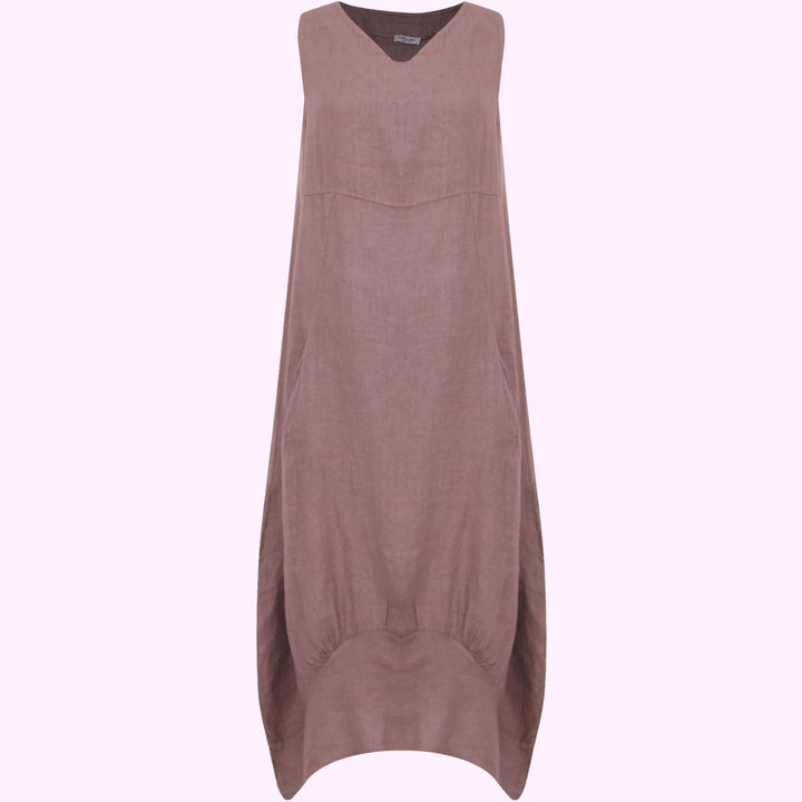 Sleeveless V-Neck Linen Maxi