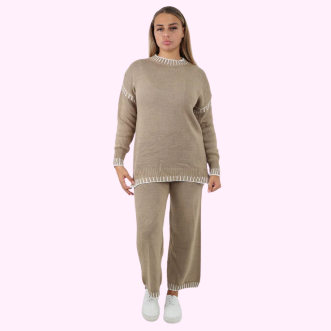 Italian Patch Work Knitted Co-Ord Set