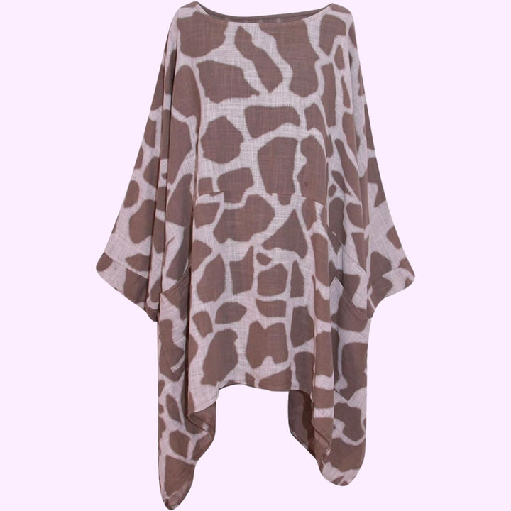 Italian Animal Print Tunic Top