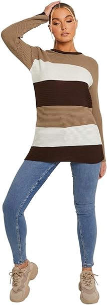 3 Color Stripe Printed Jumper