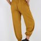 Italian Ruched Hem Cotton Trousers With Side Pockets