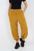 Italian Ruched Hem Cotton Trousers With Side Pockets