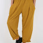Italian Pleated Cotton Trousers With Side Pockets