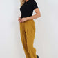 Italian Pleated Cotton Trousers With Side Pockets