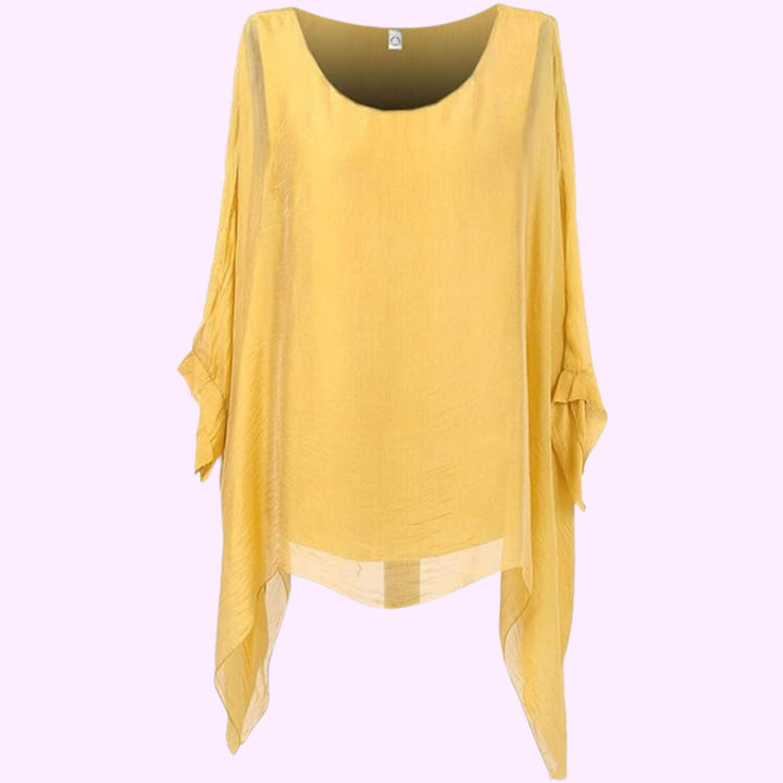 Italian Batwing Silk Tunic Top