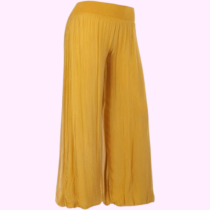 Italian Two Layers Silk Pleated Trouser