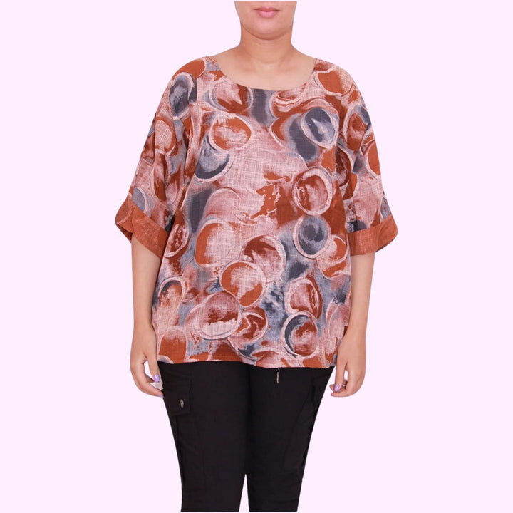 Italian Circle Print Crop Top