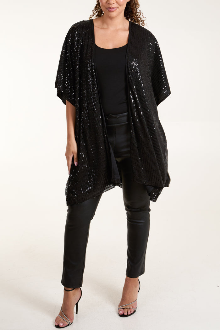 Sequin Kimono Cardigan