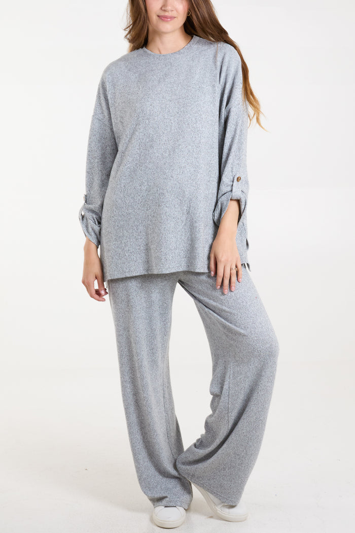 Oversized Wide Leg Loungewear Set