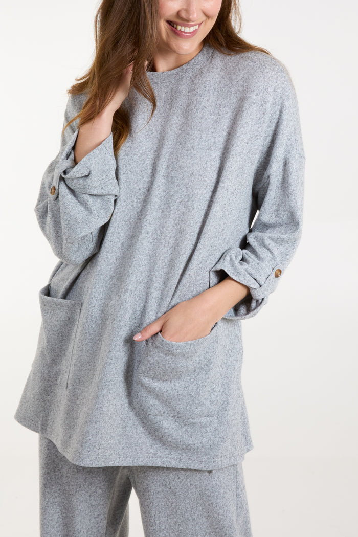 Pocket Front Loungewear Top