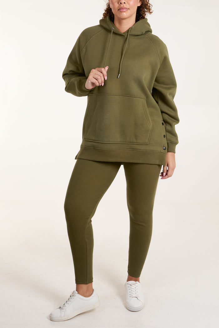 Side Popper Hoodie & Legging Set