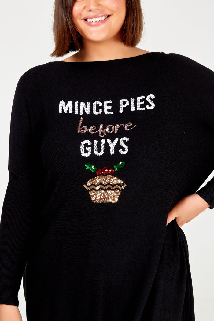 Curve Mince Pies Before Guys Christmas Jumper