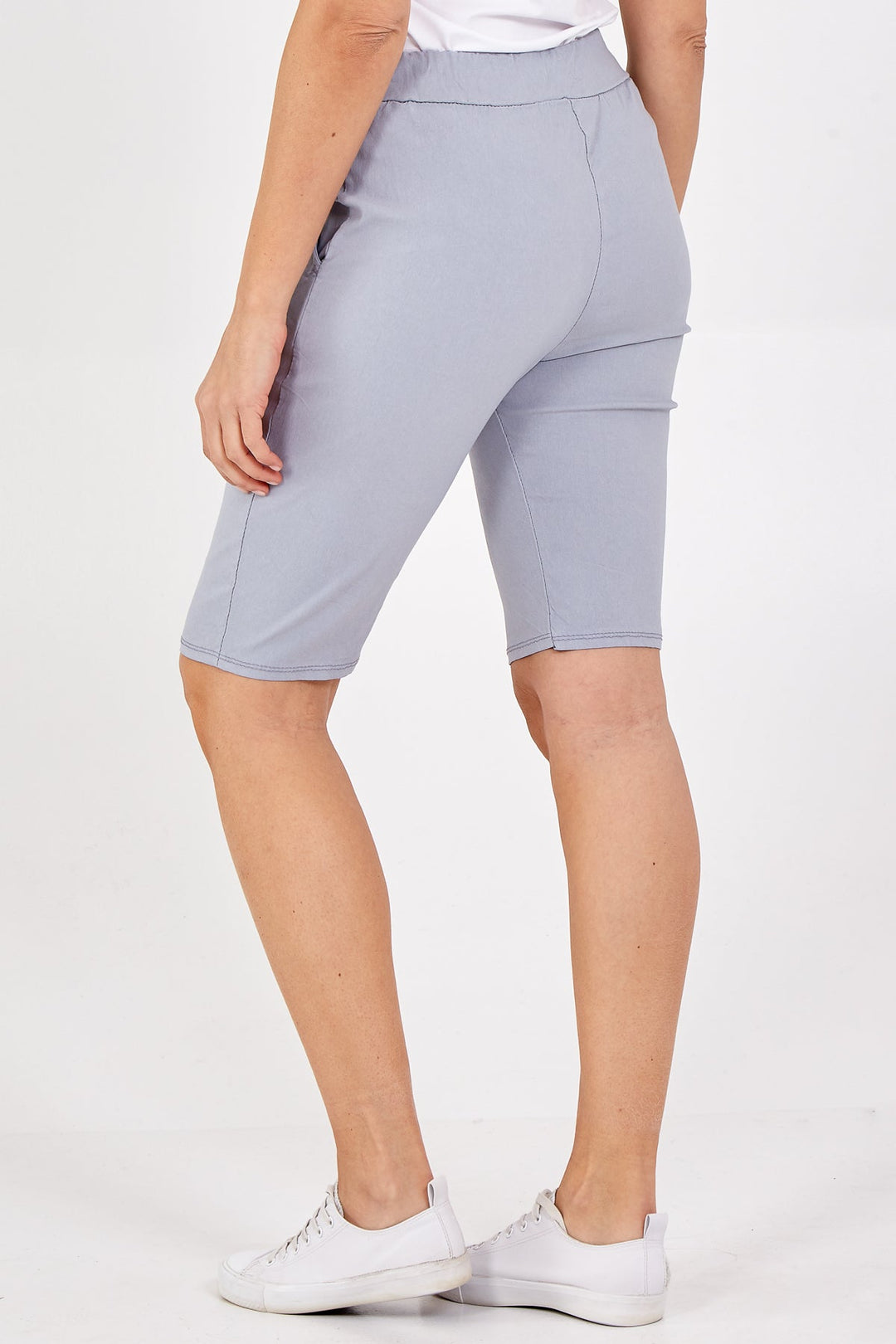 Plus Size Magic Plain Drawstring Shorts