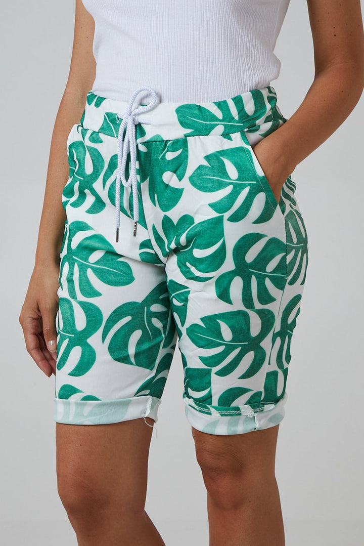 Monstera Leaf Super Stretch Shorts