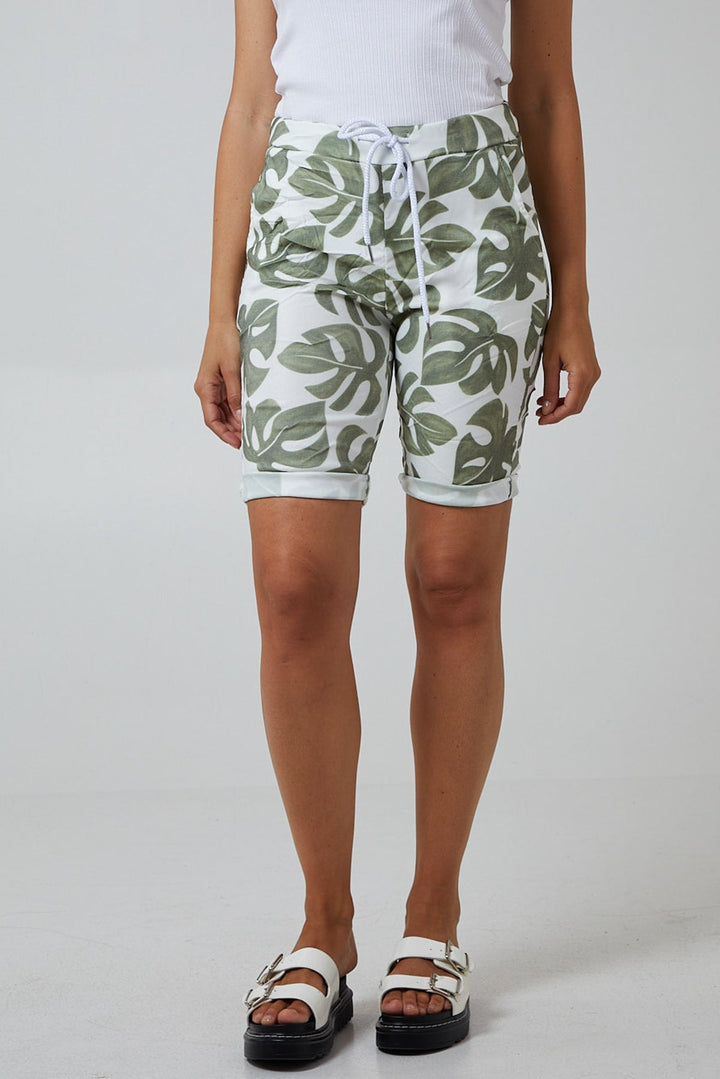 Monstera Leaf Super Stretch Shorts