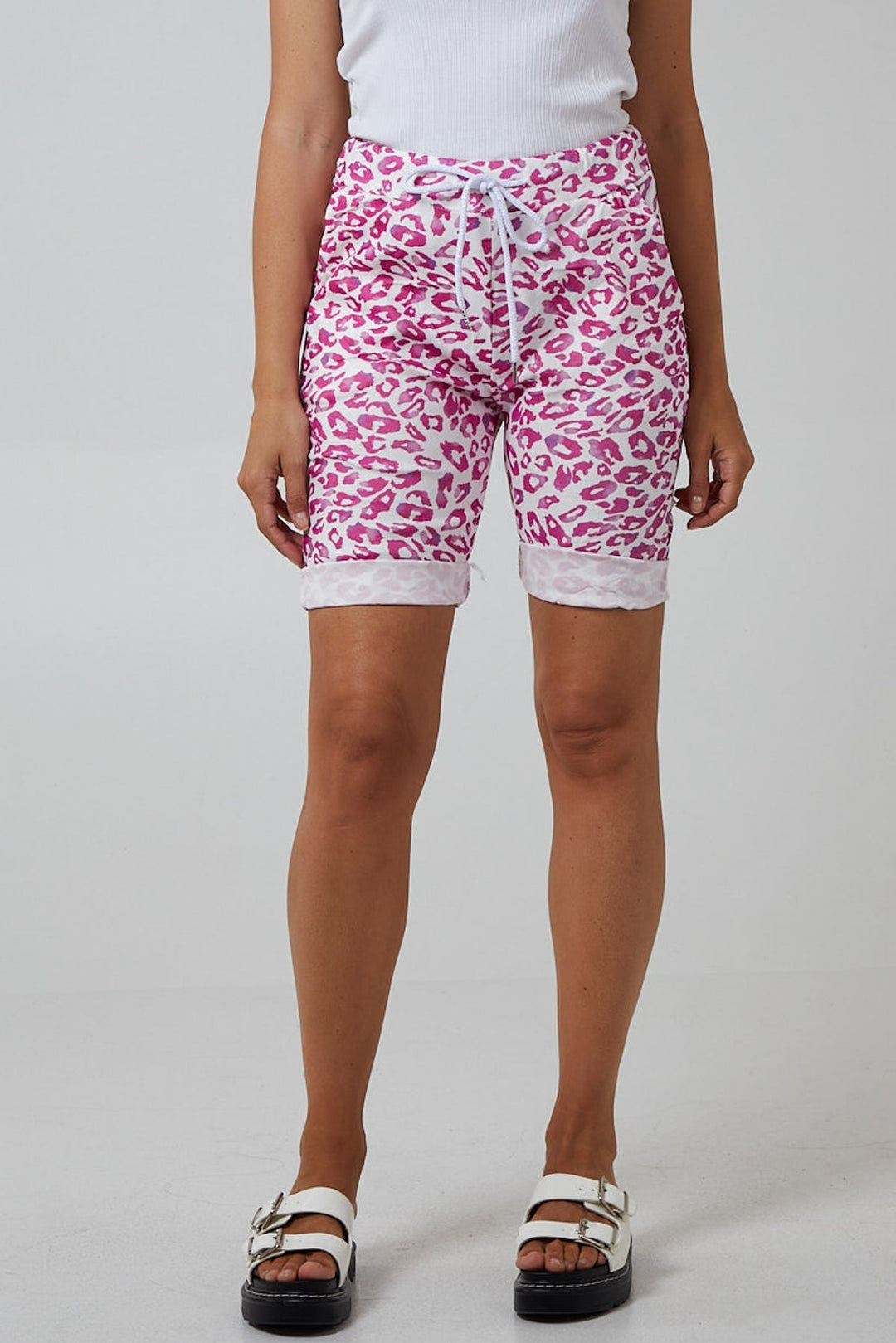 Leopard Print Super Stretch Shorts