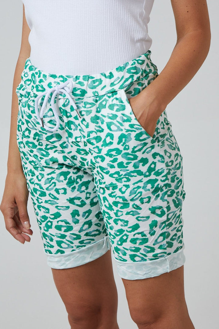 Leopard Print Super Stretch Shorts