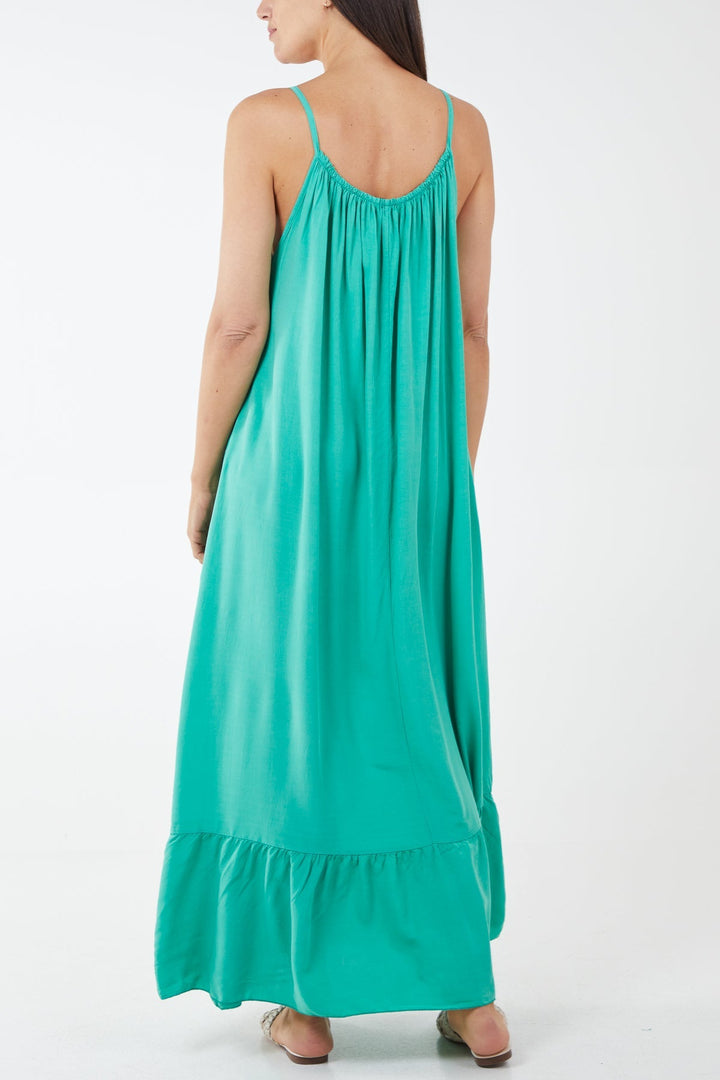 Cami Strap Relaxed Tiered Maxi Dress