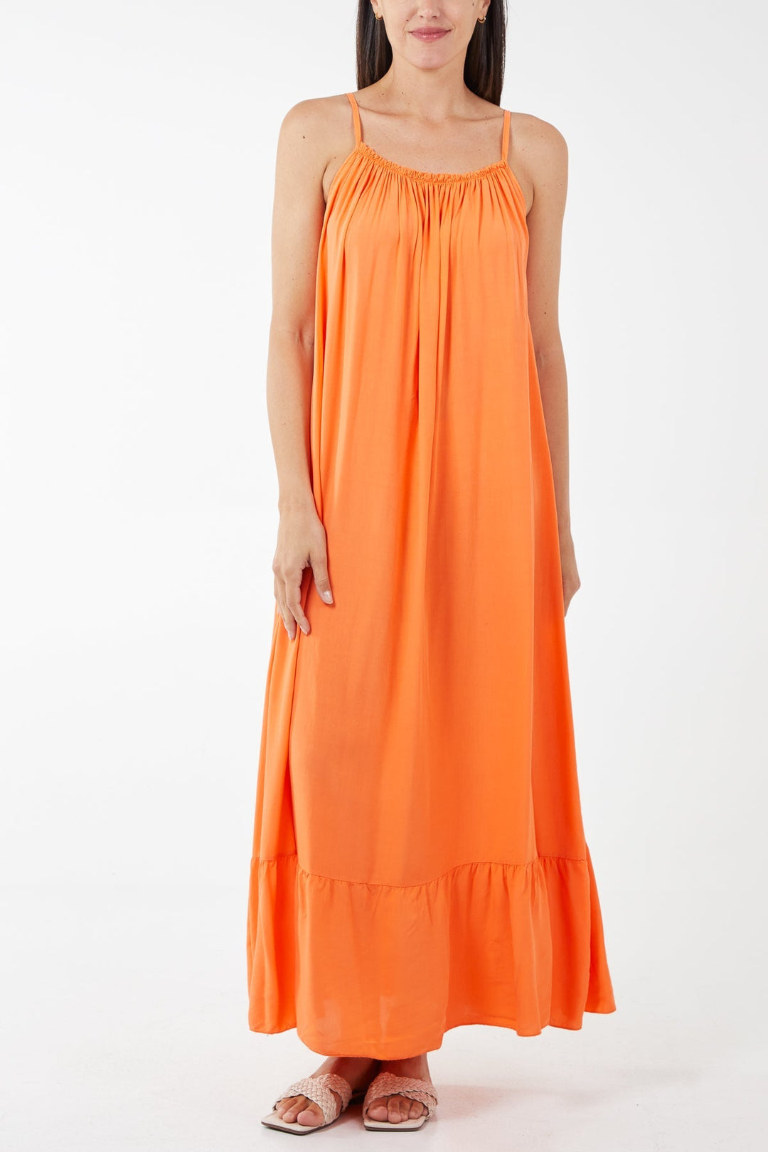 Cami Strap Relaxed Tiered Maxi Dress