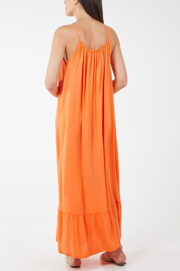 Cami Strap Relaxed Tiered Maxi Dress