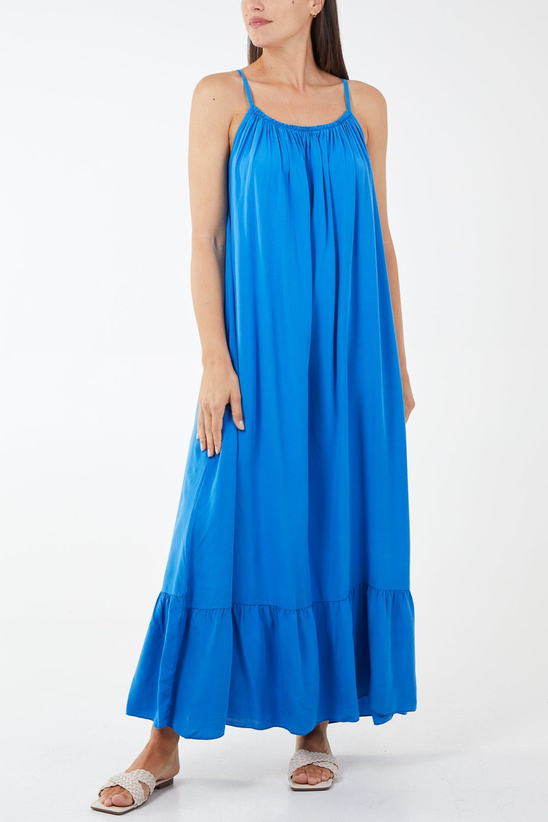 Cami Strap Relaxed Tiered Maxi Dress