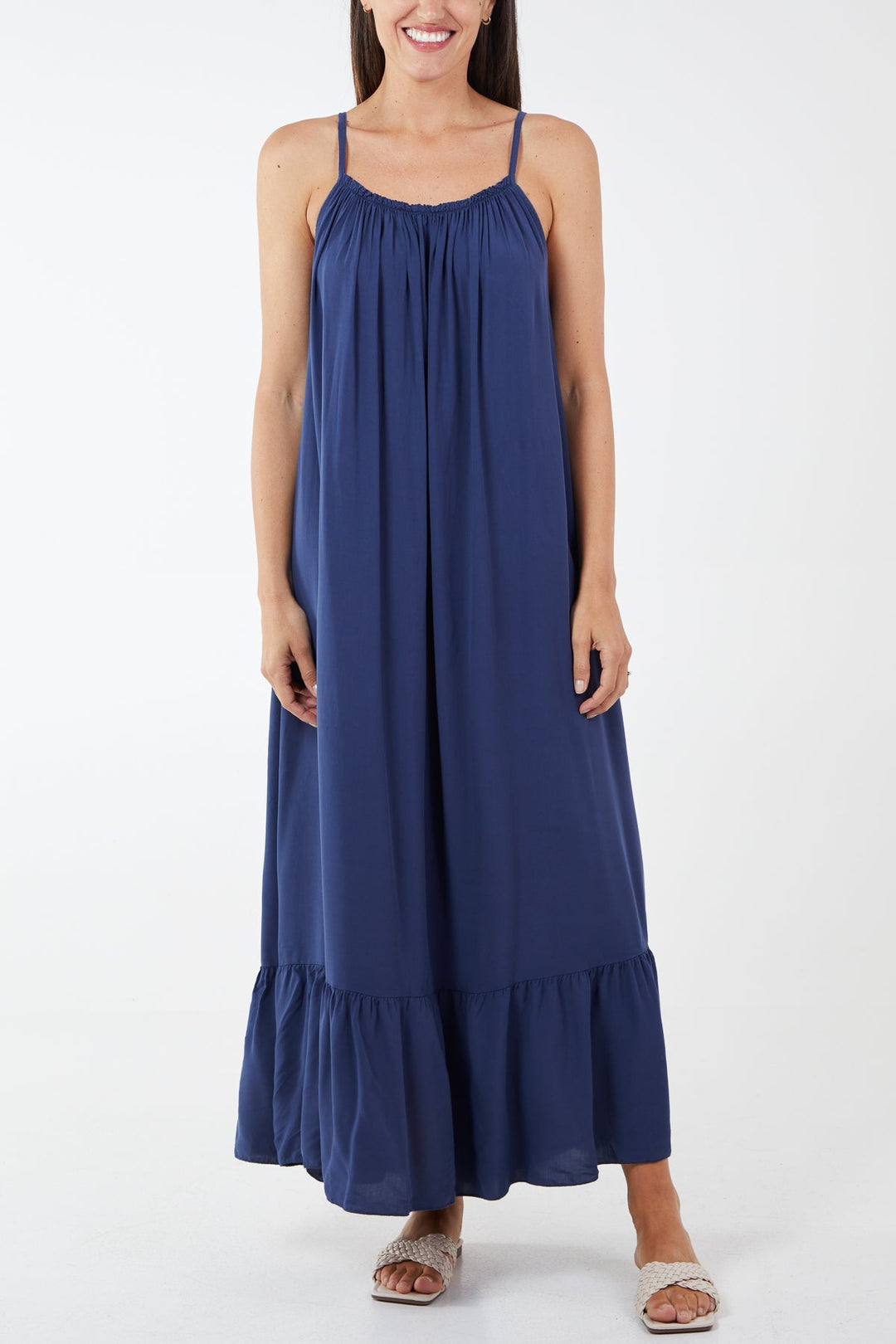 Cami Strap Relaxed Tiered Maxi Dress