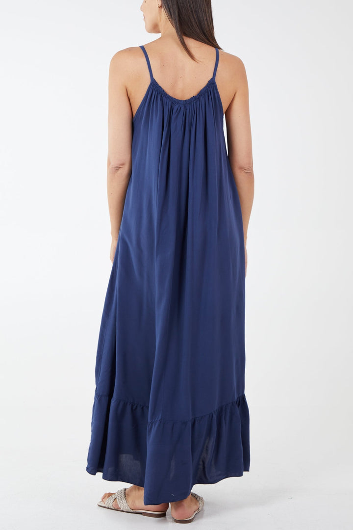 Cami Strap Relaxed Tiered Maxi Dress