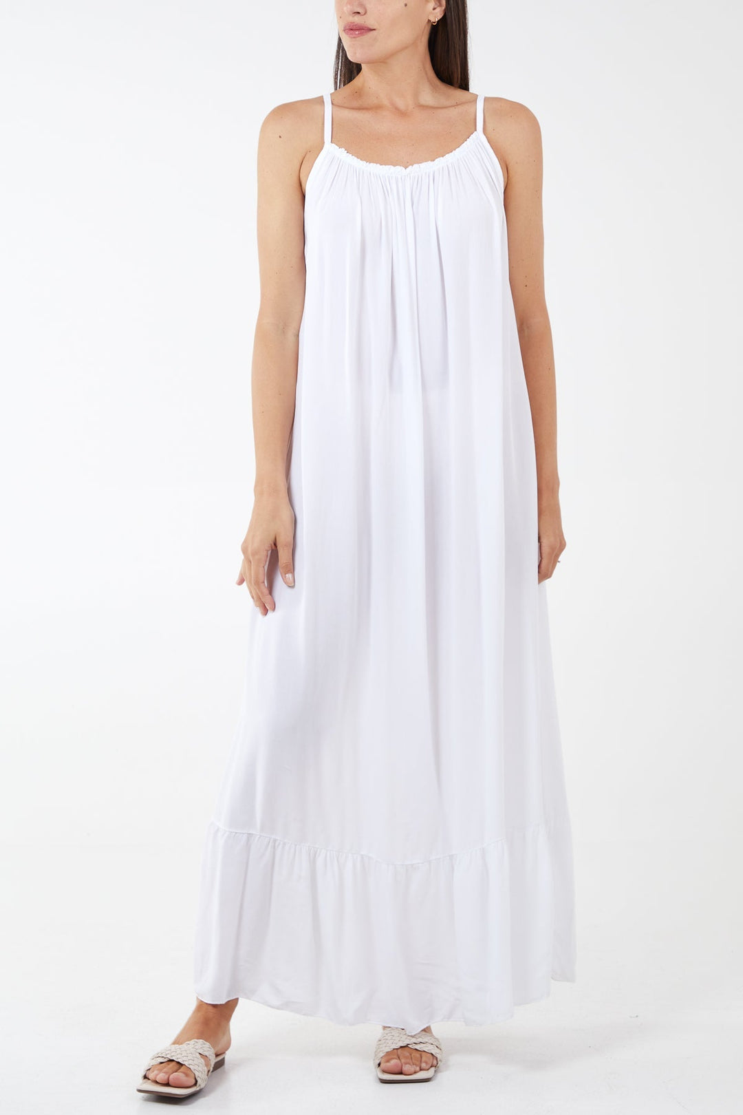 Cami Strap Relaxed Tiered Maxi Dress