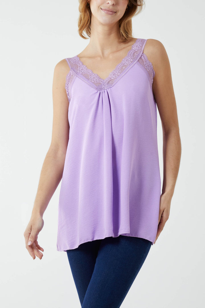 Lace Cami V Neck Top