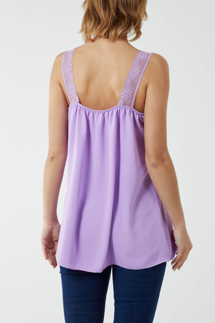 Lace Cami V Neck Top