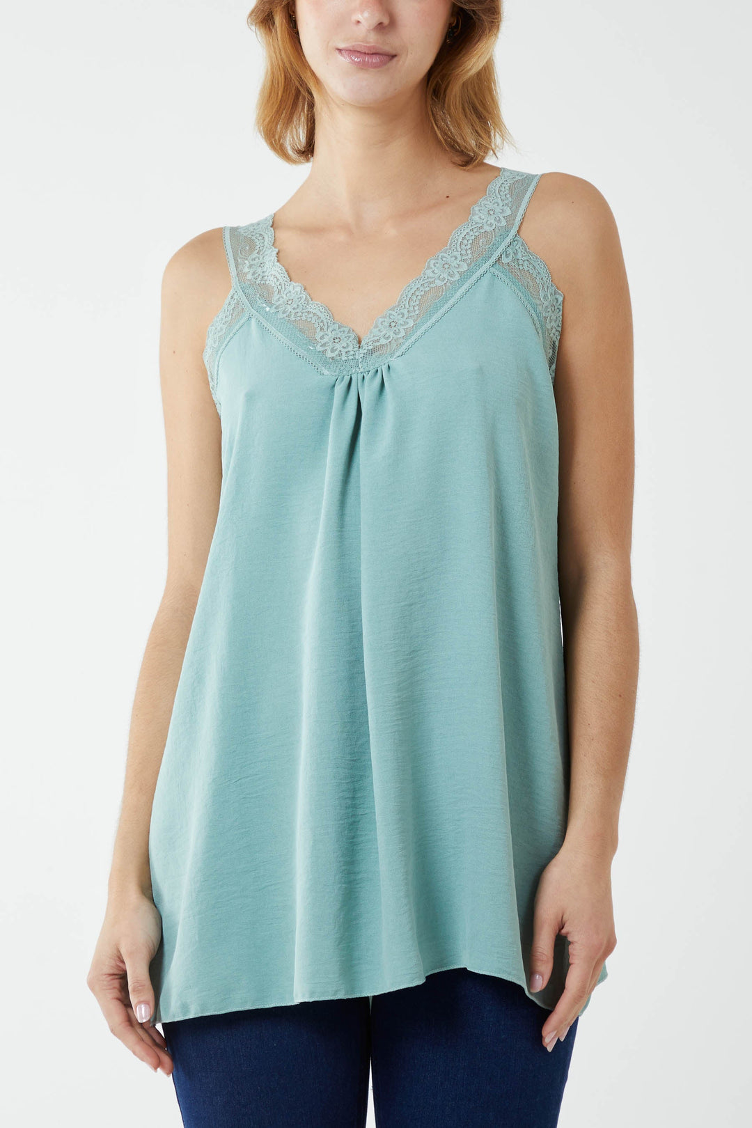 Lace Cami V Neck Top