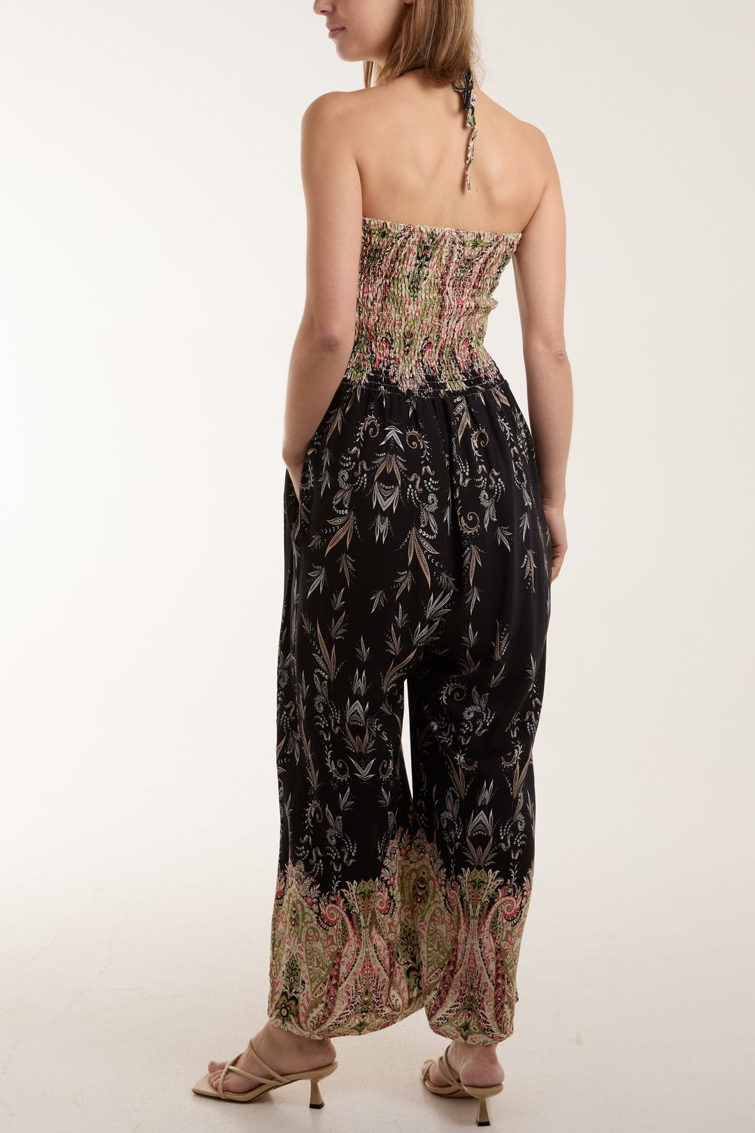 Floral Shirred Bandeau Jumpsuit