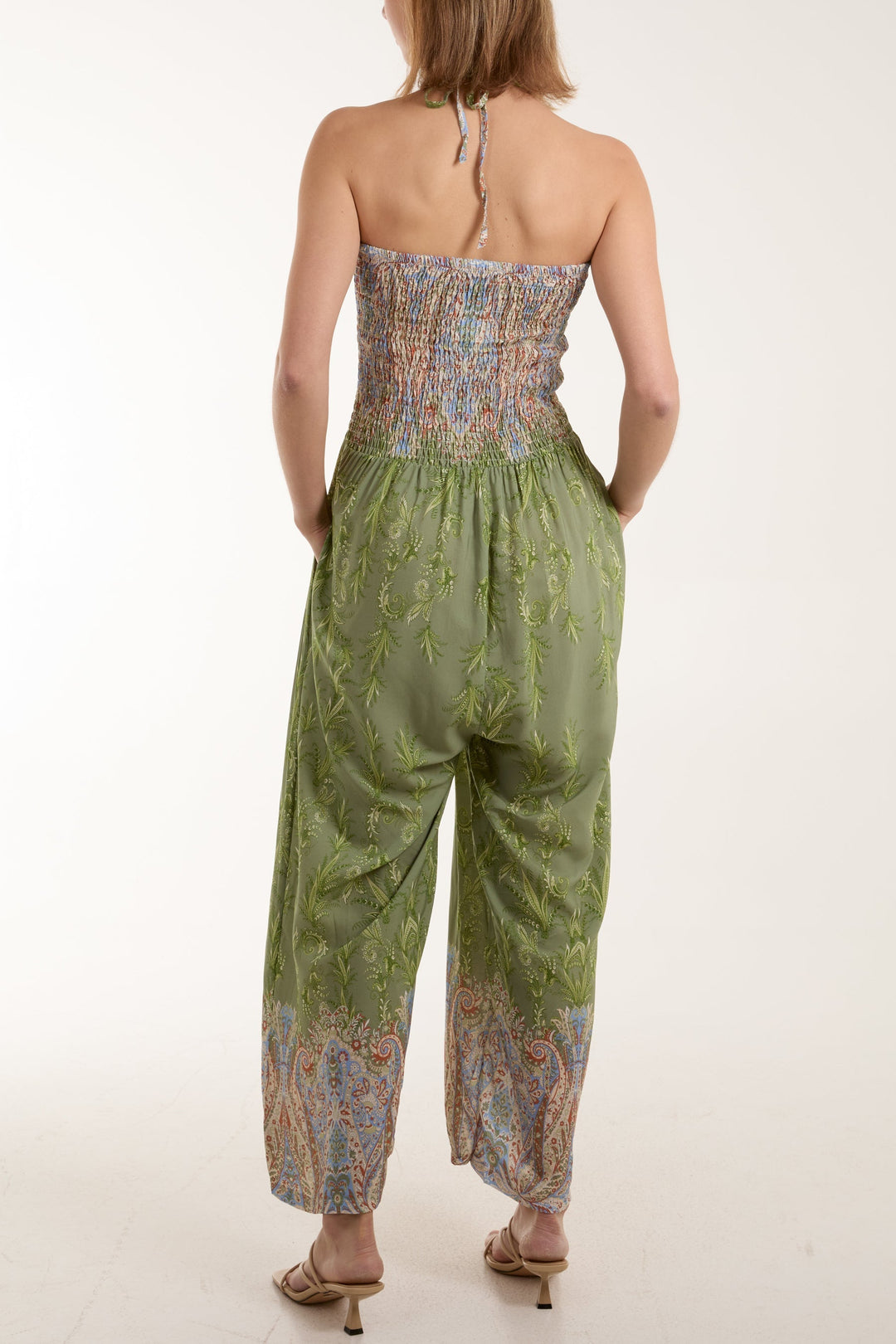 Floral Shirred Bandeau Jumpsuit