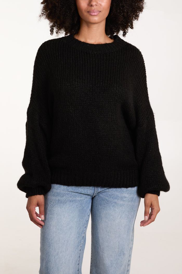 Soft Knit Wide Sleeve Jumper